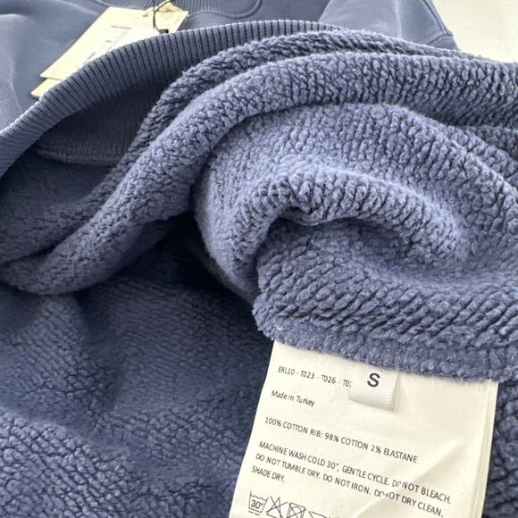 Farfetch ERL Script Crewneck Pullover Sweatshirt Men's Blue Size S - Picture 8 of 12